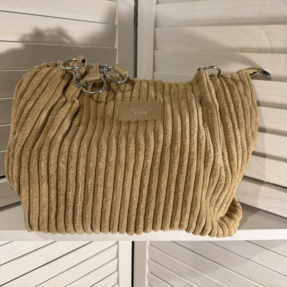 Boutique Fuzzy Tan Purse Shoulder Bag Unbranded EUC